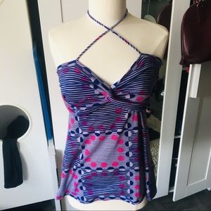 Cute striped halter top size small